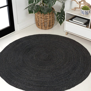 Zara Braided Coastal Cottage Round Jute Round Rug