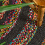 Abyss Braided Bohemian Coastal Round Jute Area Rug