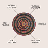 Abyss Braided Bohemian Coastal Round Jute Area Rug
