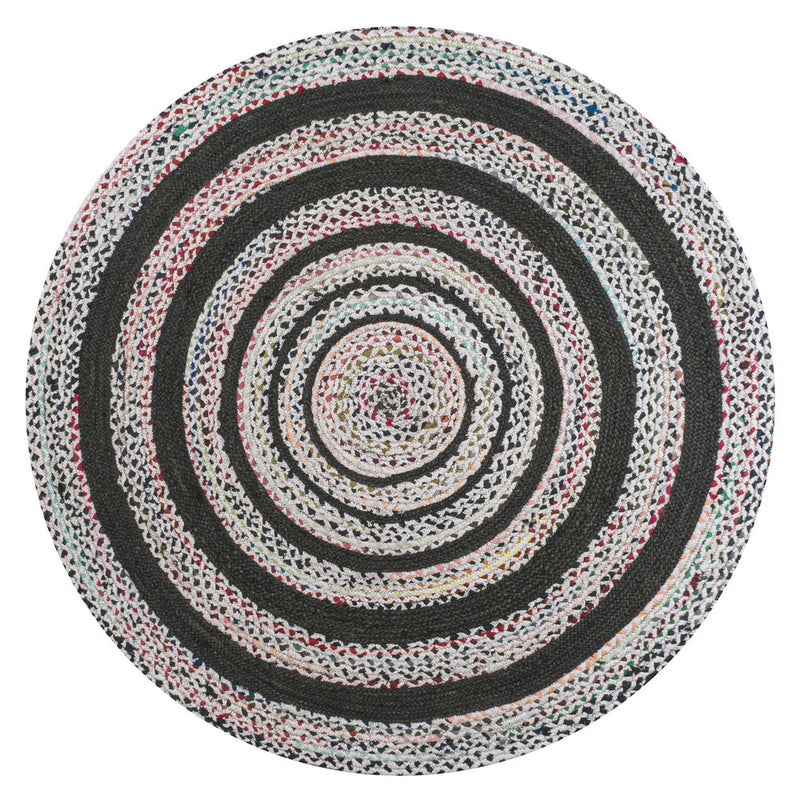 Abyss Braided Bohemian Coastal Round Jute Area Rug