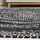 Abyss Braided Bohemian Coastal Round Jute Area Rug