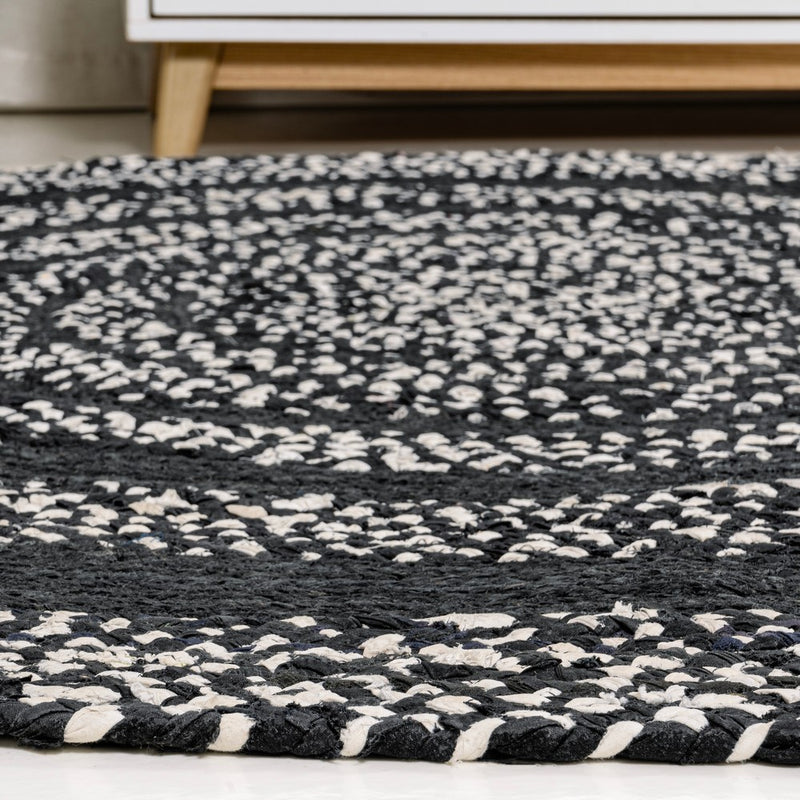 Abyss Braided Bohemian Coastal Round Jute Area Rug