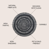 Abyss Braided Bohemian Coastal Round Jute Area Rug