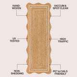 Seaside Cottage Scallop Edge Jute Area Rug