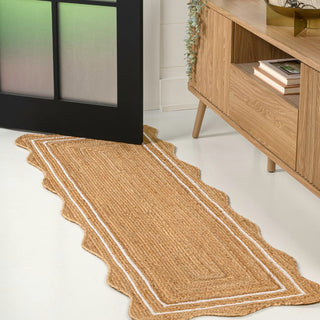 Seaside Cottage Scallop Edge Jute Area Rug