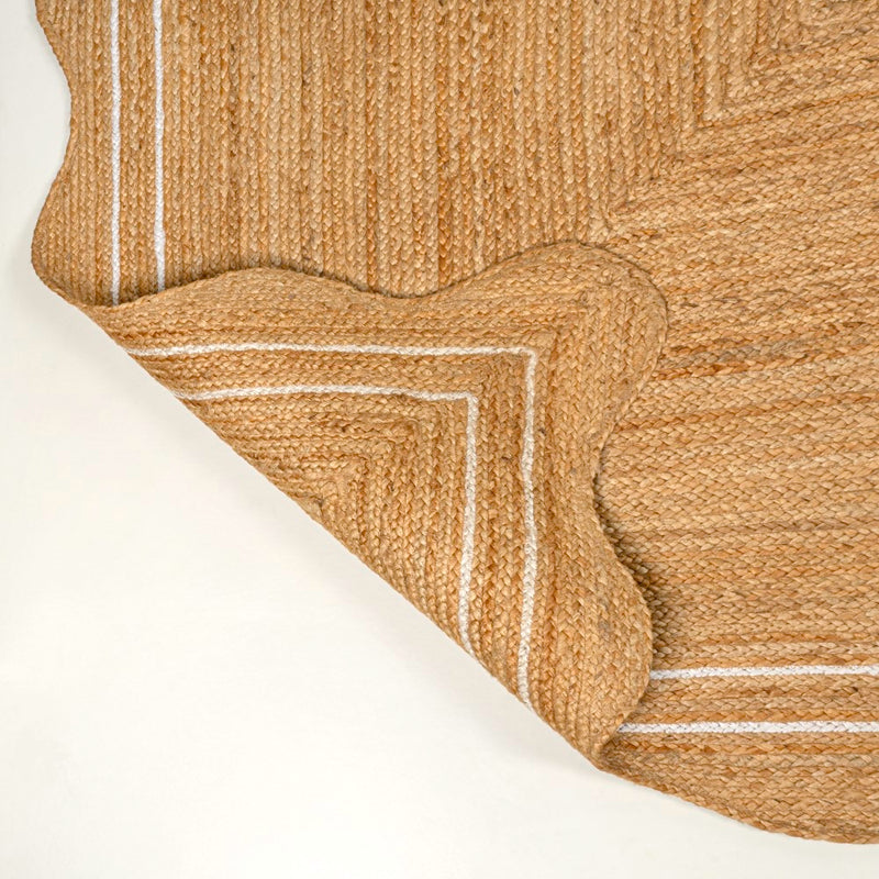 Seaside Cottage Scallop Edge Jute Area Rug