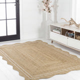 Seaside Cottage Scallop Edge Jute Area Rug