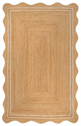 Seaside Cottage Scallop Edge Jute Area Rug