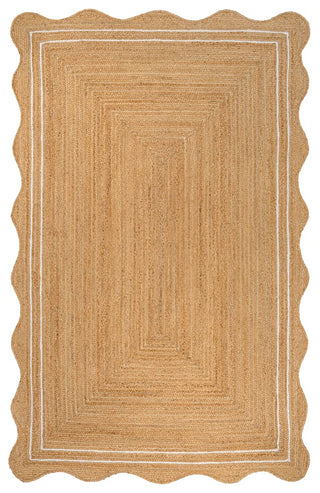 Seaside Cottage Scallop Edge Jute Area Rug