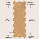 Seaside Cottage Scallop Edge Jute Area Rug