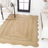 Seaside Cottage Scallop Edge Jute Area Rug