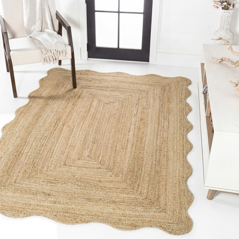 Seaside Cottage Scallop Edge Jute Area Rug
