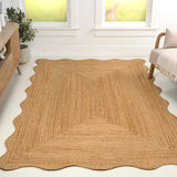 Seaside Cottage Scallop Edge Jute Area Rug