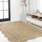 Seaside Cottage Scallop Edge Jute Area Rug