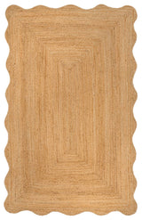 Seaside Cottage Scallop Edge Jute Area Rug