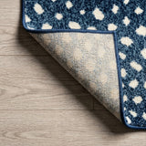 Antelope Modern Animal Area Rug Blue/Cream / Runner / 2' X 8' – BACK