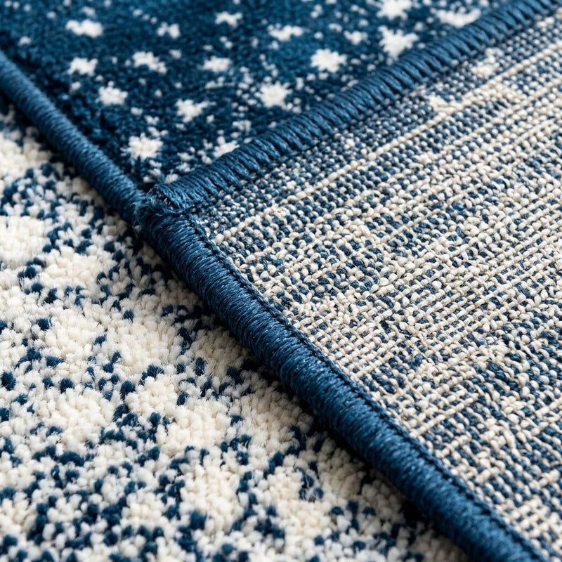 Antelope Modern Animal Area Rug Navy/Cream / Runner / 2' X 8' – DETAIL