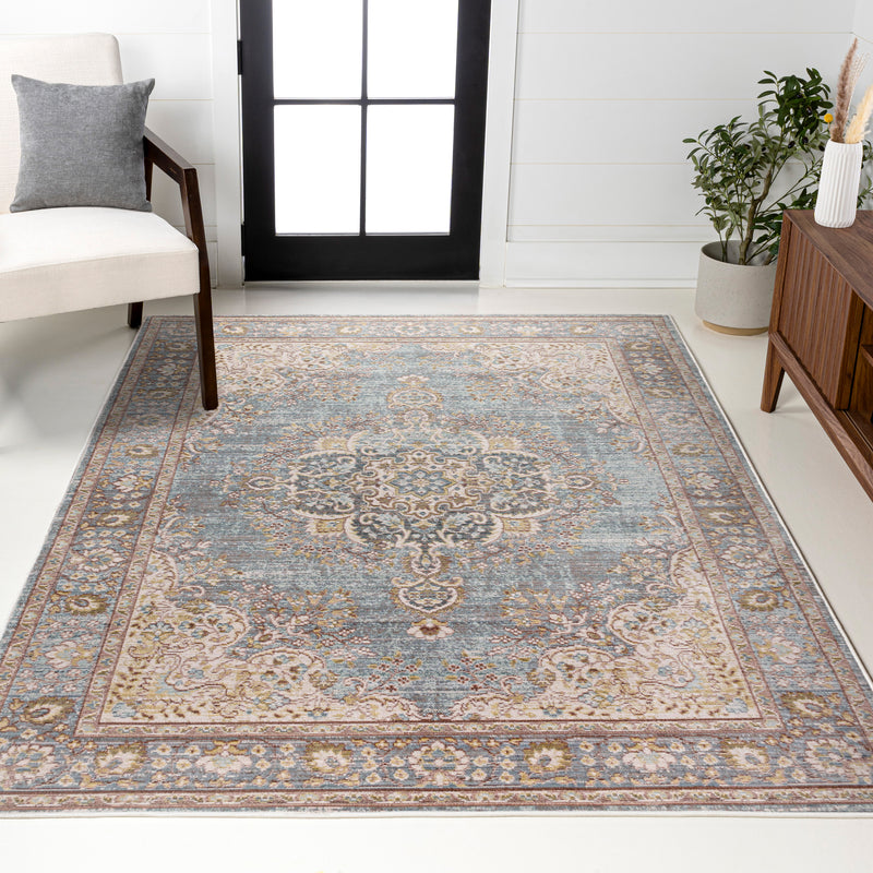Goa Floral Medallion Traditional Area Rug