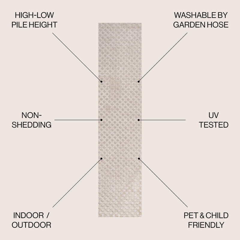 Rabat High-low Pile Mini-diamond Trellis Area Rug