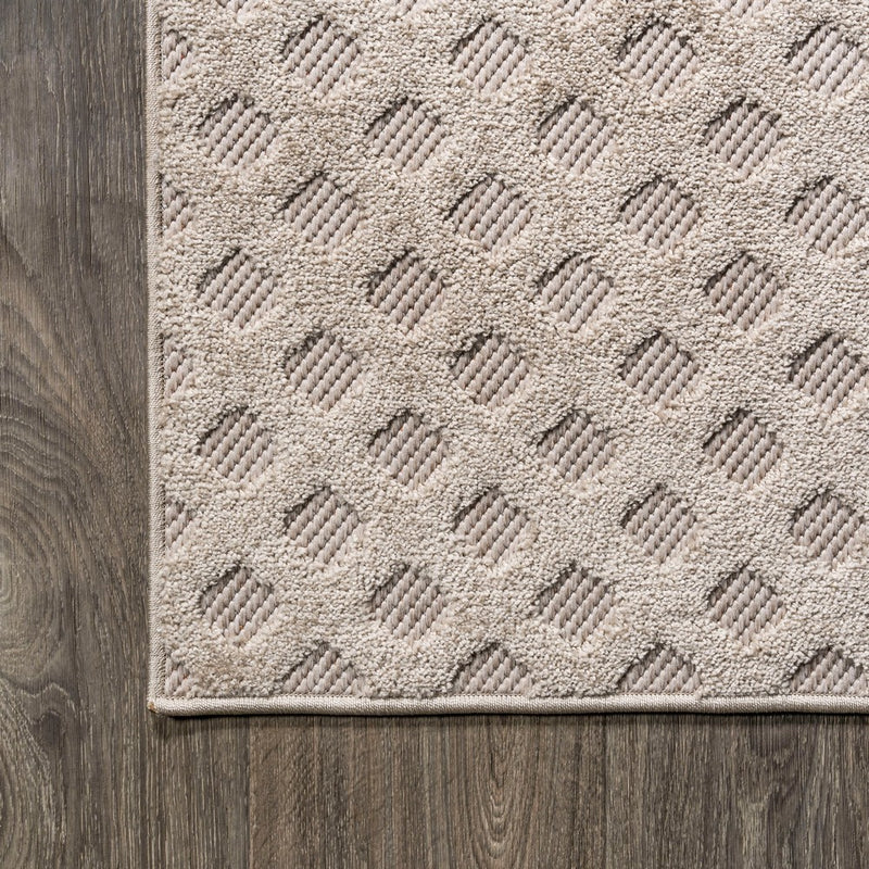 Rabat High-low Pile Mini-diamond Trellis Area Rug