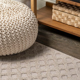Rabat High-low Pile Mini-diamond Trellis Area Rug
