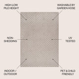 Rabat High-low Pile Mini-diamond Trellis Area Rug