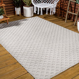 Rabat High-low Pile Mini-diamond Trellis Area Rug