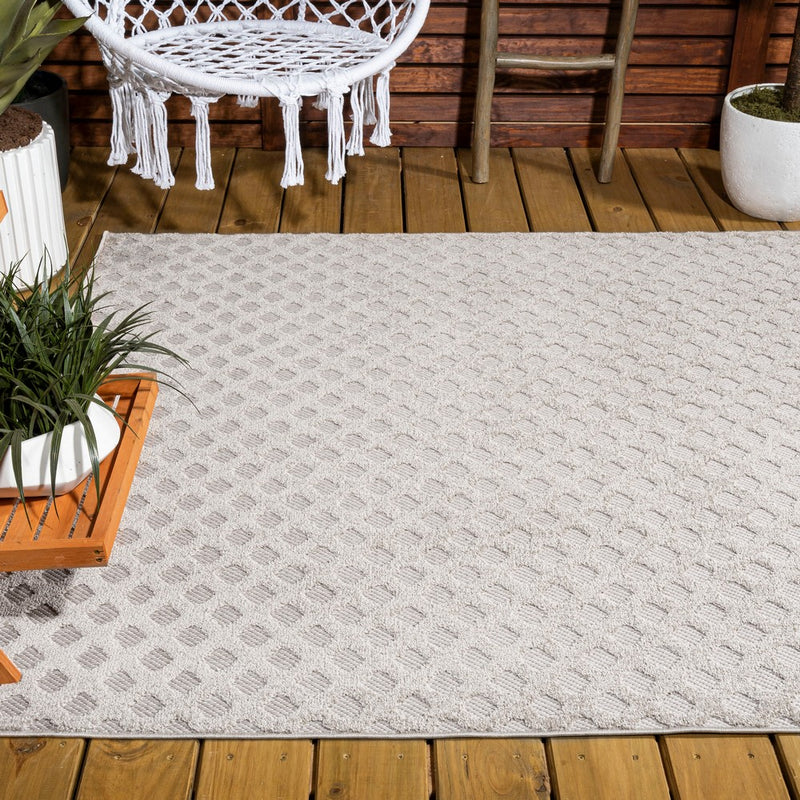Rabat High-low Pile Mini-diamond Trellis Area Rug