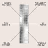 Rabat High-low Pile Mini-diamond Trellis Area Rug