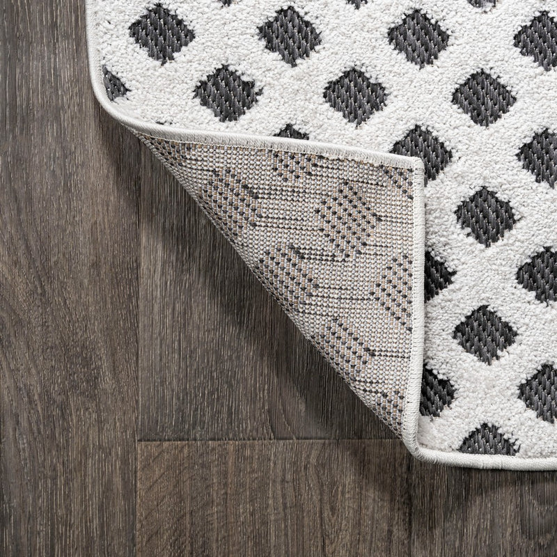 Rabat High-low Pile Mini-diamond Trellis Area Rug
