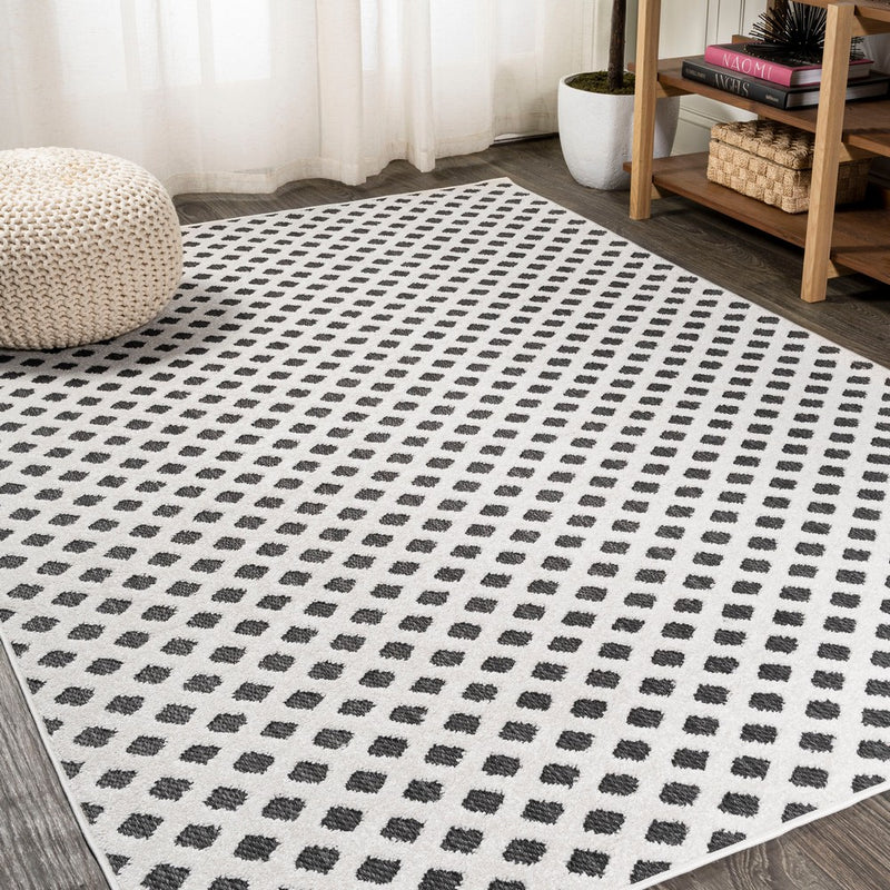 Rabat High-low Pile Mini-diamond Trellis Area Rug