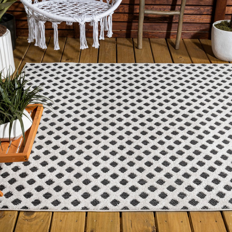 Rabat High-low Pile Mini-diamond Trellis Area Rug