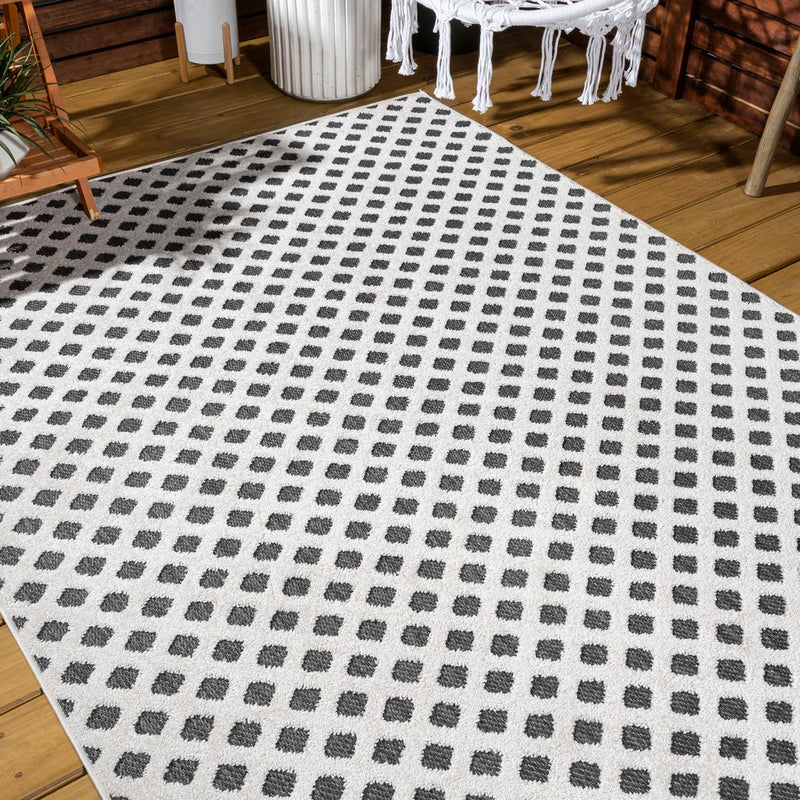 Rabat High-low Pile Mini-diamond Trellis Area Rug