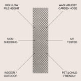 Rabat High-low Pile Mini-diamond Trellis Area Rug