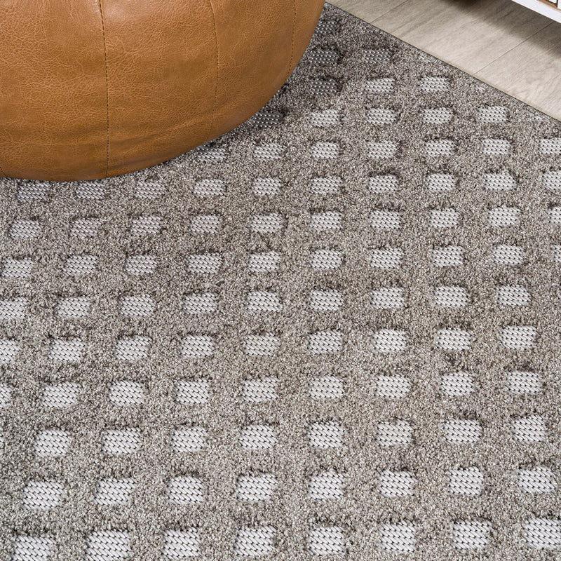 Rabat High-low Pile Mini-diamond Trellis Area Rug