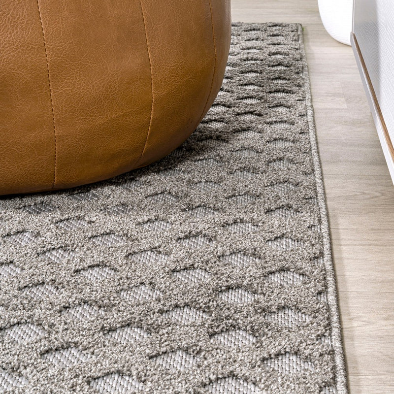 Rabat High-low Pile Mini-diamond Trellis Area Rug