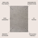 Rabat High-low Pile Mini-diamond Trellis Area Rug