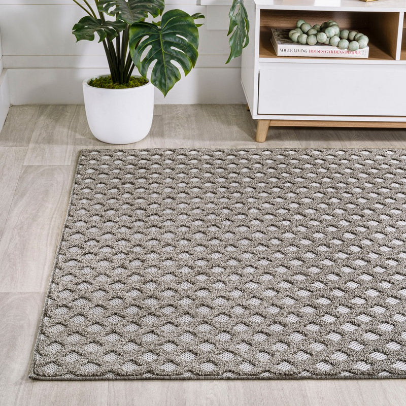 Rabat High-low Pile Mini-diamond Trellis Area Rug