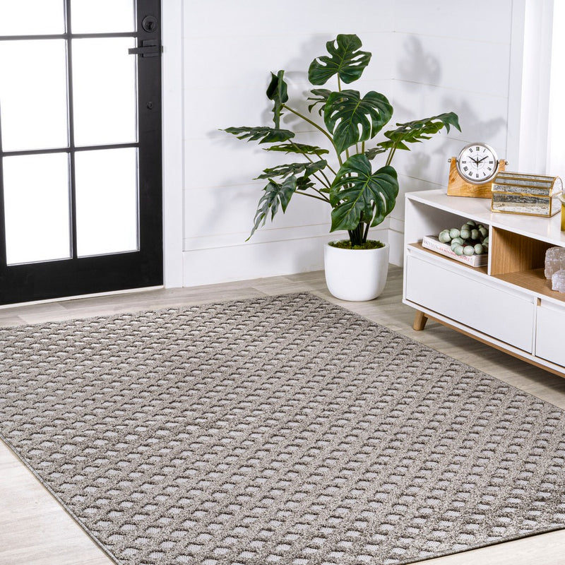 Rabat High-low Pile Mini-diamond Trellis Area Rug
