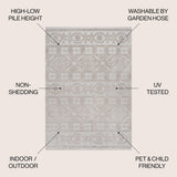 Citta High-low Pile Mediterranean Tile Area Rug