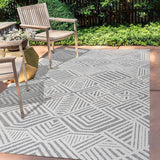 Jordan High-low Pile Art Deco Geometric Indoor/outdoor Area Rug