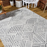 Jordan High-low Pile Art Deco Geometric Indoor/outdoor Area Rug