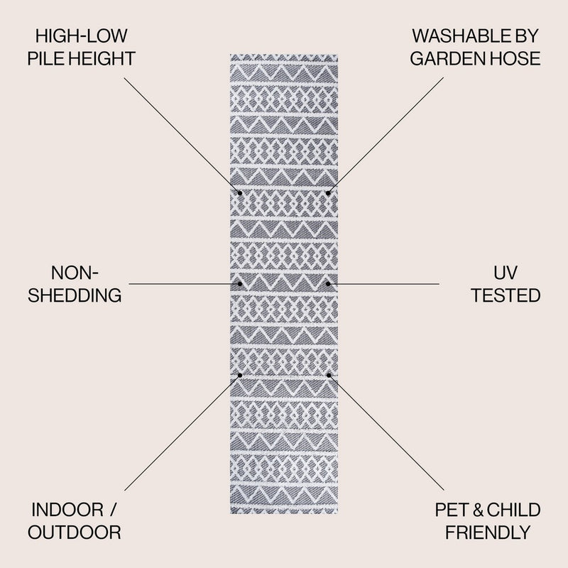 Aylan High-low Pile Knotted Trellis Geometric Indoor/outdoor Area Rug