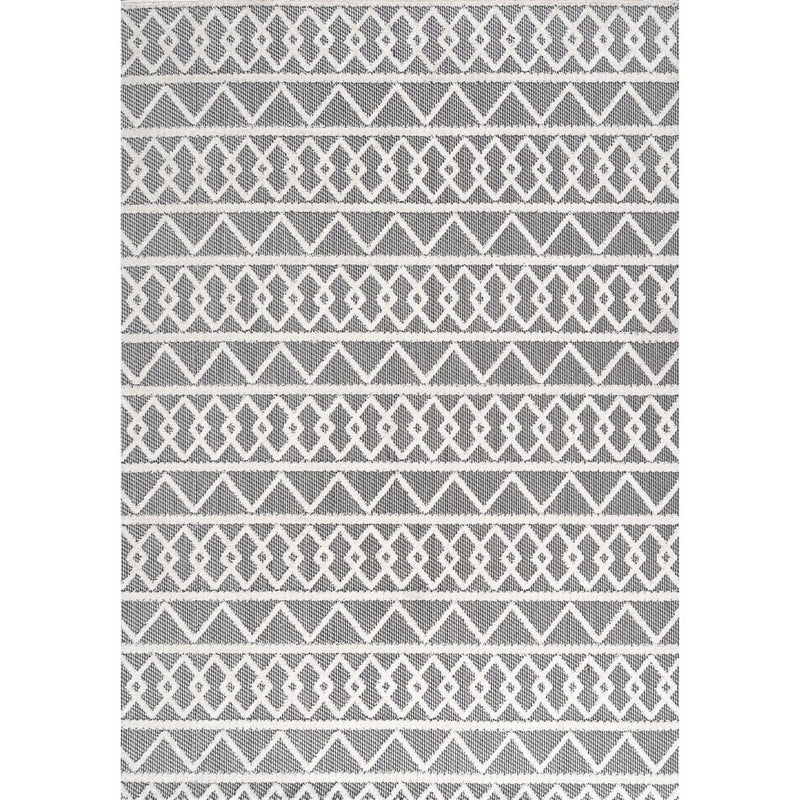 Aylan High-low Pile Knotted Trellis Geometric Indoor/outdoor Area Rug