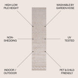 Aylan High-low Pile Knotted Trellis Geometric Indoor/outdoor Area Rug
