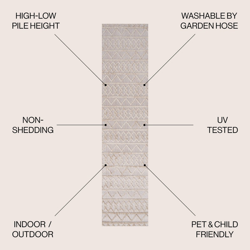 Aylan High-low Pile Knotted Trellis Geometric Indoor/outdoor Area Rug