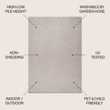 Ararat High-low Pile Moroccan Diamond Modern Indoor/outdoor Area Rug