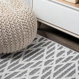 Ararat High-low Pile Moroccan Diamond Modern Indoor/outdoor Area Rug