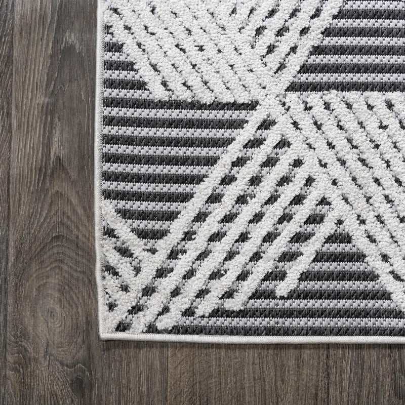 Jazz High-low Pile Art Deco Geometric Indoor/outdoor Area Rug