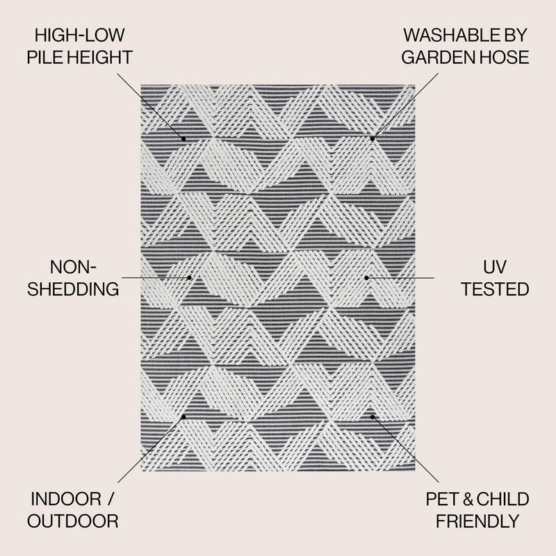Jazz High-low Pile Art Deco Geometric Indoor/outdoor Area Rug